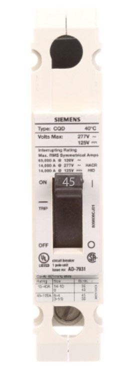 Siemens CQD145 Circuit Breaker | CQD Series CQD 277V 45A
