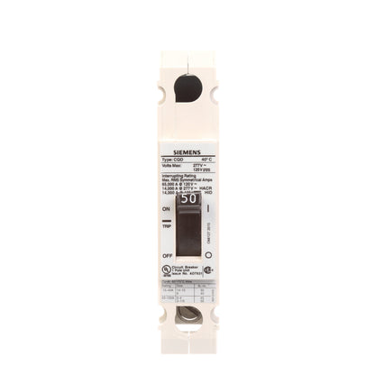 Siemens CQD150 Circuit Breaker | 277V 50A 1P 14kA@277V Feed-Thru CQD Series