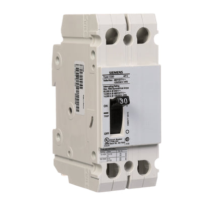 Siemens CQD230 Circuit Breaker | 480V 30A 2P 14kA@480V Feed-Thru CQD Series