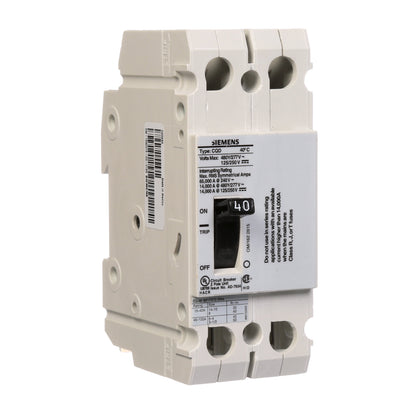 Siemens CQD240 Circuit Breaker | 480V 40A 2P 14kA@480V Feed-Thru CQD Series