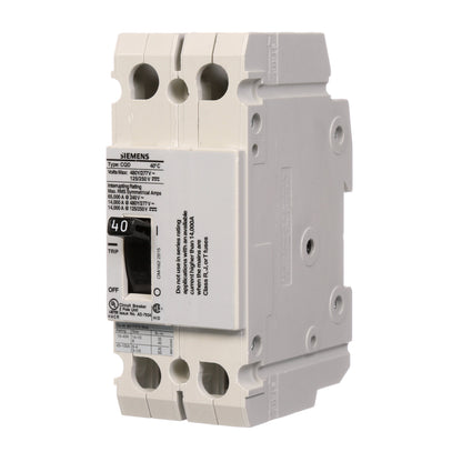 Siemens CQD240 Circuit Breaker | 480V 40A 2P 14kA@480V Feed-Thru CQD Series