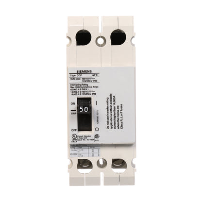 Siemens CQD250 Circuit Breaker | 480V 50A 2P 14kA@480V Feed-Thru CQD Series