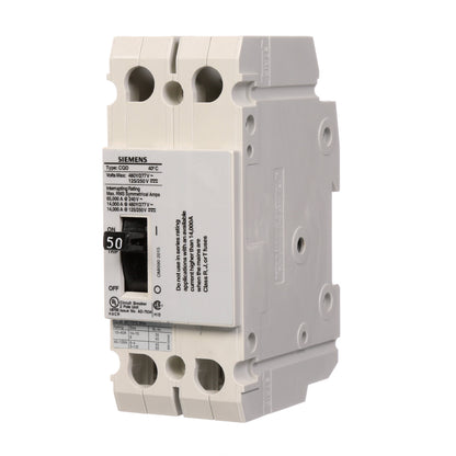 Siemens CQD250 Circuit Breaker | 480V 50A 2P 14kA@480V Feed-Thru CQD Series