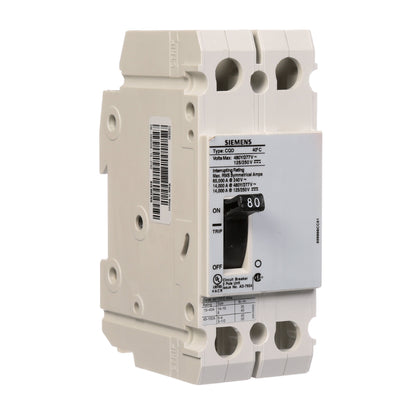 Siemens CQD280 Circuit Breaker | 480V 80A 2P 14kA@480V Feed-Thru CQD Series