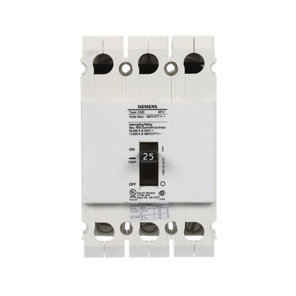 Siemens CQD325 Circuit Breaker | 480V 25A 3P 14kA@480V Feed-Thru CQD Series