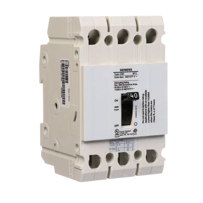 Siemens CQD340 Circuit Breaker | 480V 40A 3P 14kA@480V Feed-Thru CQD Series