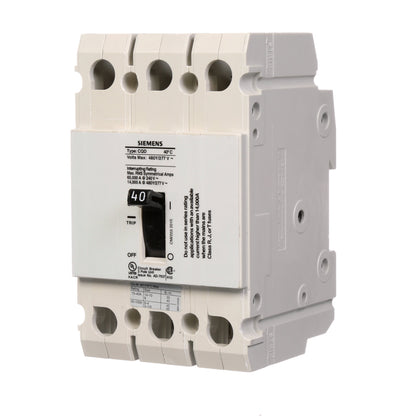 Siemens CQD340 Circuit Breaker | 480V 40A 3P 14kA@480V Feed-Thru CQD Series
