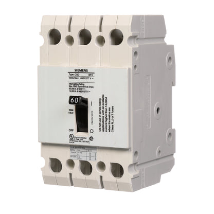 Siemens CQD360 Circuit Breaker | 480V 60A 3P 14kA@480V Feed-Thru CQD Series