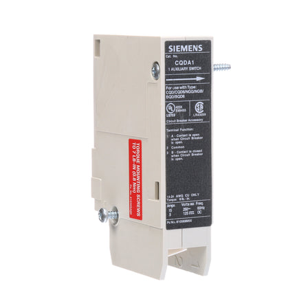 Siemens CQDA1 Circuit Breaker Auxiliary 1A/1B Sentron Series