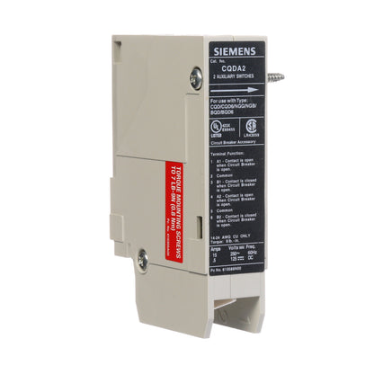 Siemens CQDA2 Circuit Breaker Auxiliary 2A/2B Sentron Series