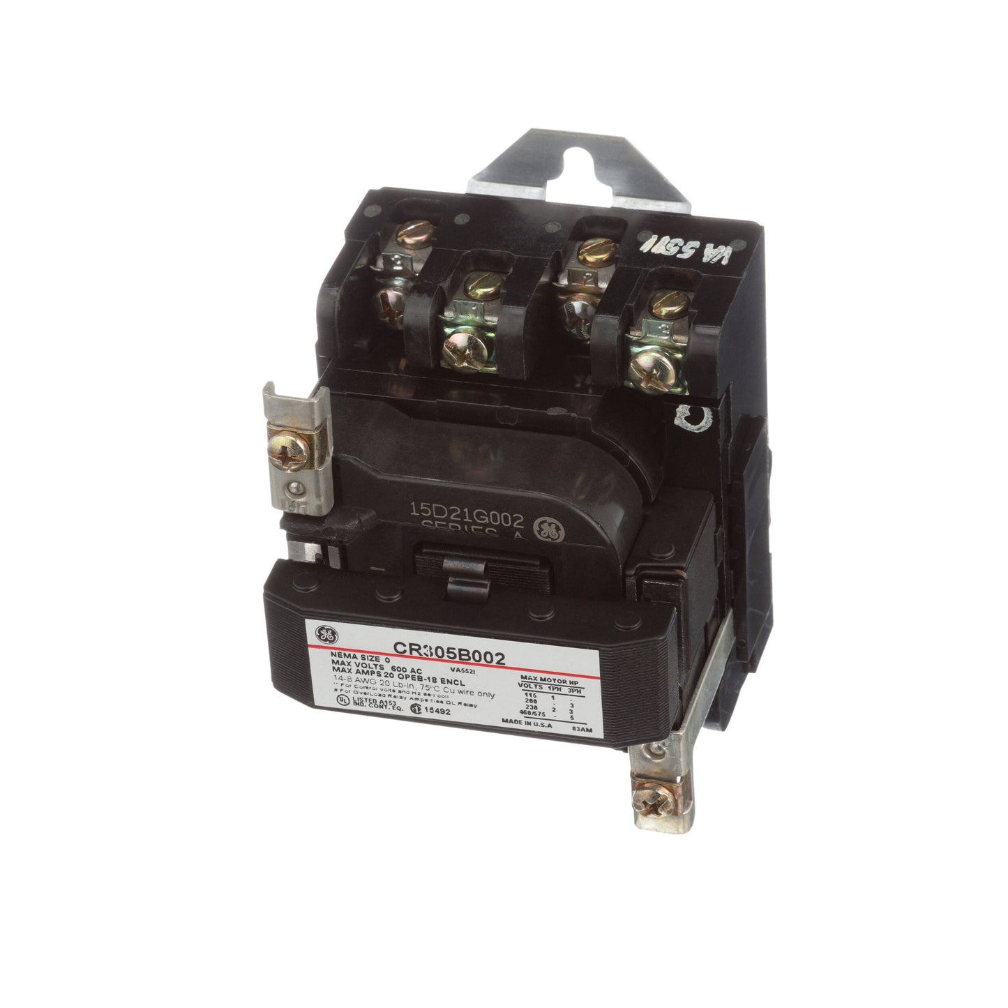 General Electric CR305B002 Contactor | 3P 3PH 600V 20A 115V 300-Line