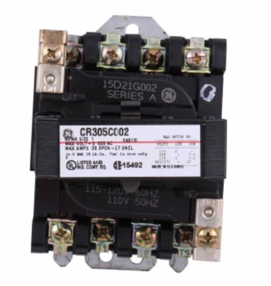 CR305C002 General Electric 300-Line Contactor 600V 30A 120V Coil - Essential Electric Supply
