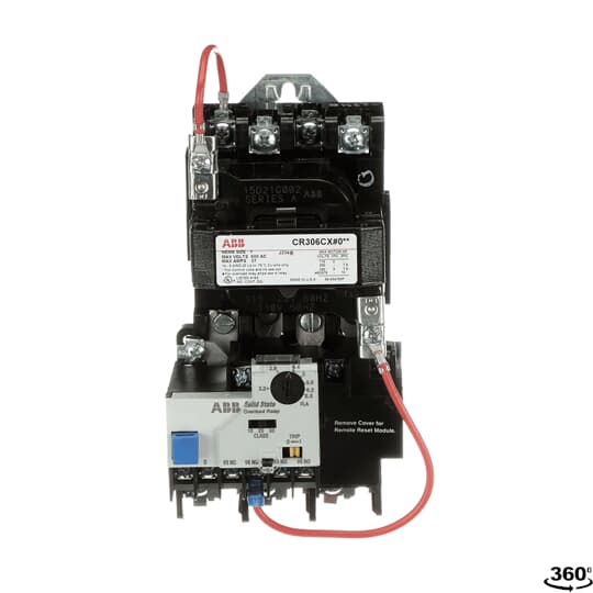 CR306CXG002 General Electric 300-Line Motor Starter 3 pole 3 phase 600V 27A 115V coil - Essential Electric Supply