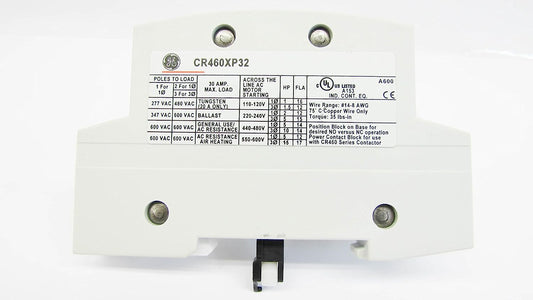 CR460XP32 General Electric CR460 Series Contactor And Motor Starter Auxiliaries - Essential Electric Supply