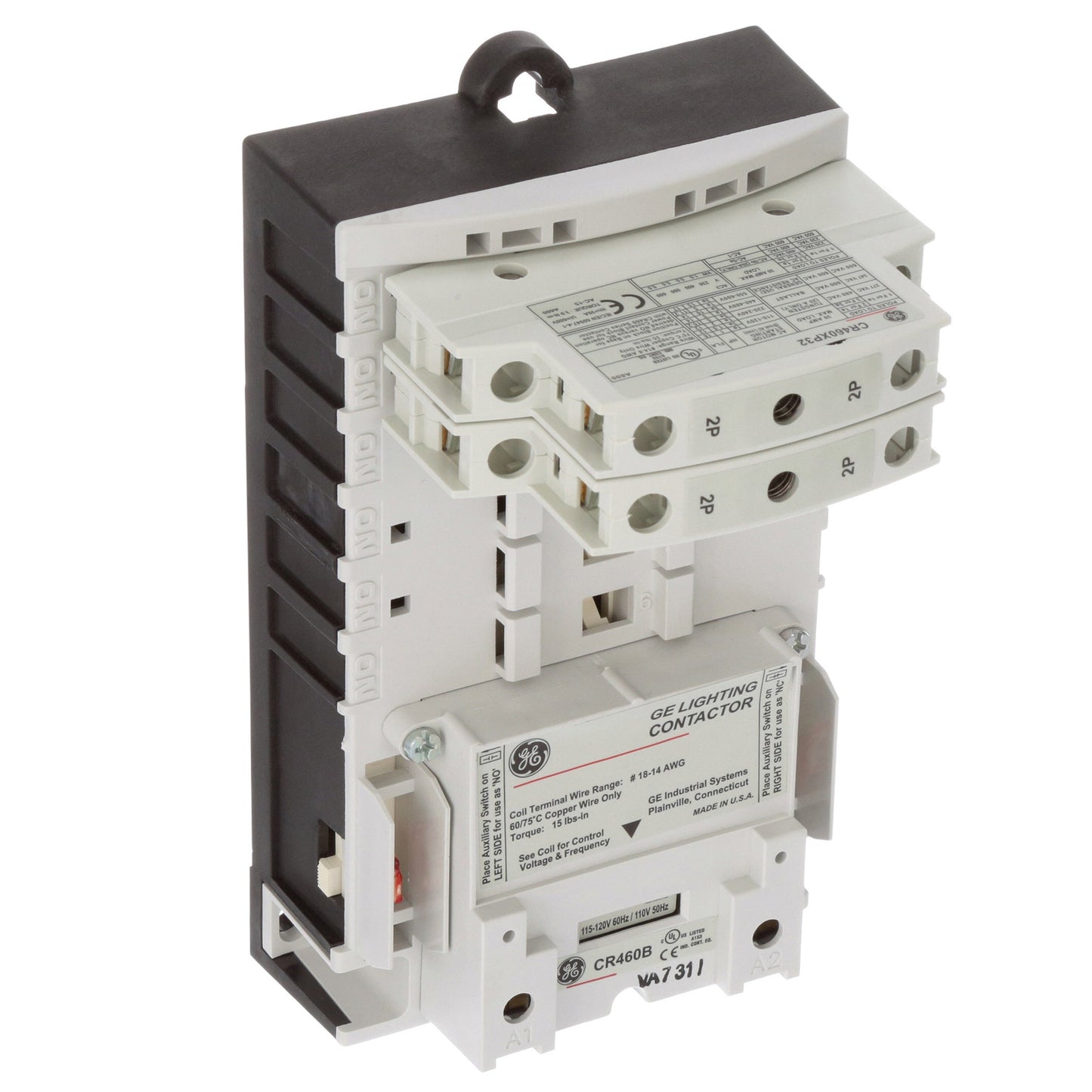 General Electric CR463L40AJA Contactor | 4 pole 3 phase 600V 30A 110V coil CR460 Series