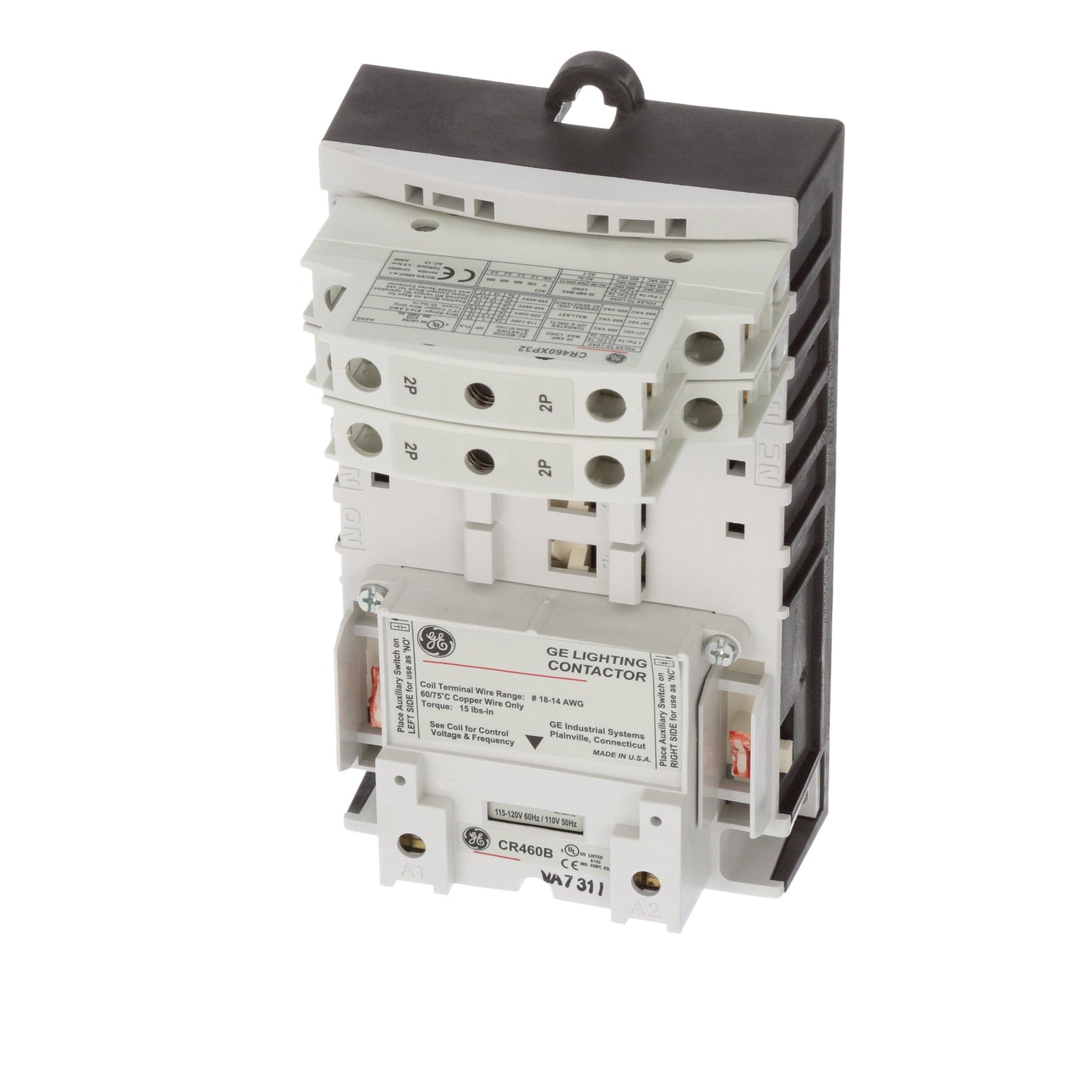General Electric CR463L40AJA Contactor | 4 pole 3 phase 600V 30A 110V coil CR460 Series