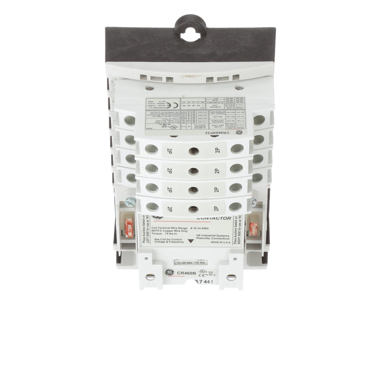General Electric CR463L80AJA Contactor | 8 pole 3 phase 600V 30A 110V coil CR460 Series