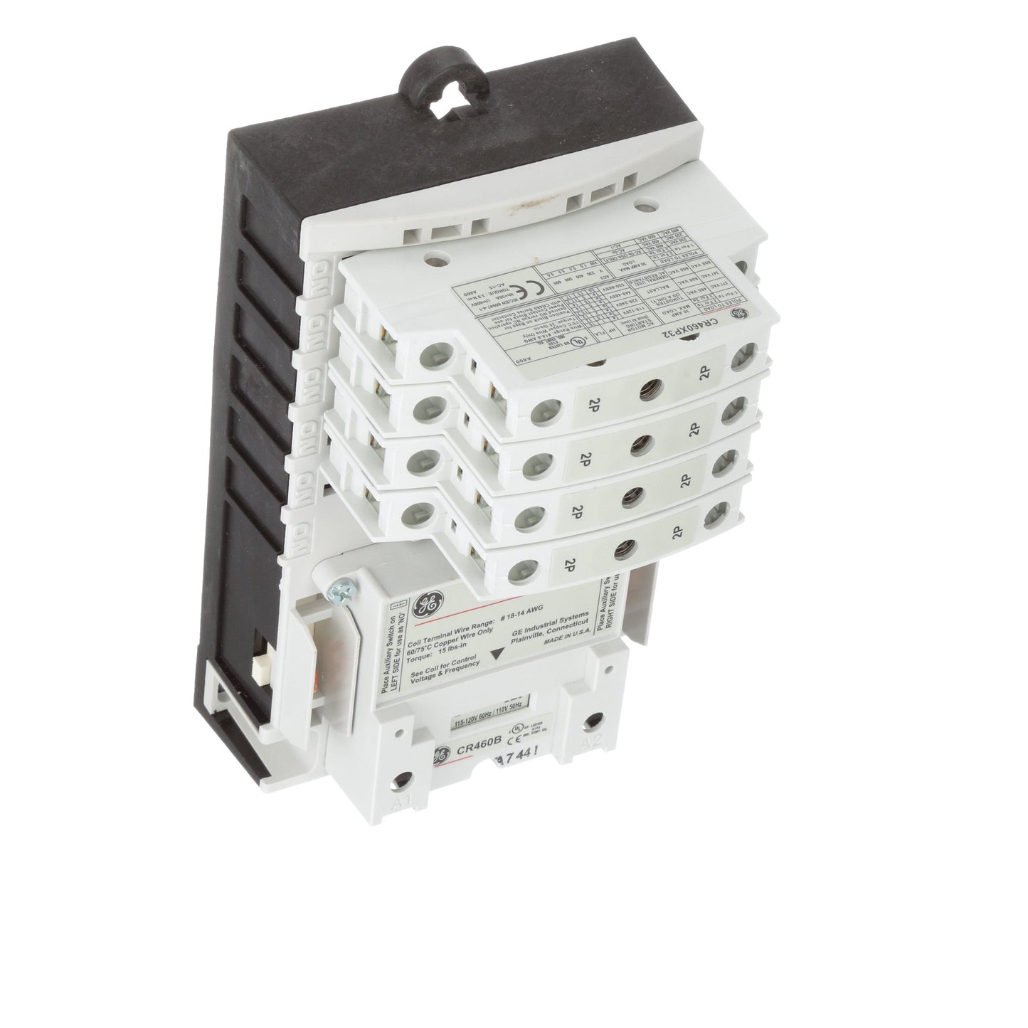 General Electric CR463L80AJA Contactor | 8 pole 3 phase 600V 30A 110V coil CR460 Series
