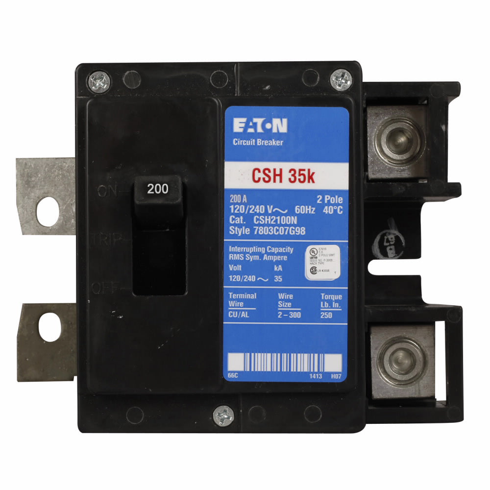 Cutler Hammer CSH2200N Circuit Breaker | 240V 200A 2P 35kA@240V Plug-In Type CH