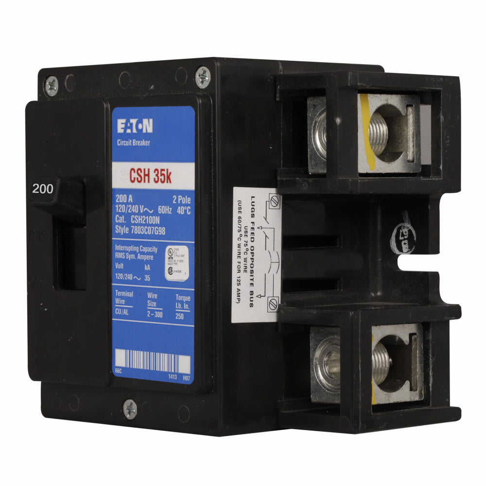 Cutler Hammer CSH2200N Circuit Breaker | 240V 200A 2P 35kA@240V Plug-In Type CH