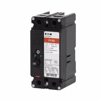 Cutler Hammer CV2100XMM Circuit Breaker | 240V 100A 2P 65kA@240V Bolt-On CV Series