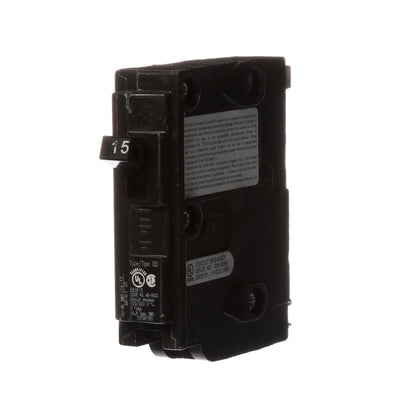 Siemens D115 Circuit Breaker | 240V 15A 1P 10kA Plug-In QD Series