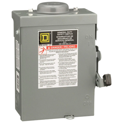 Square D D211NRB Disconnect Switch | 240 ACV NEMA 3R D