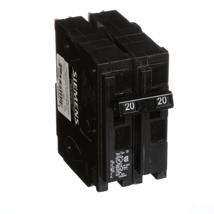 Siemens D220 Circuit Breaker | 240V 20A 2P 10kA Plug-In QD Series