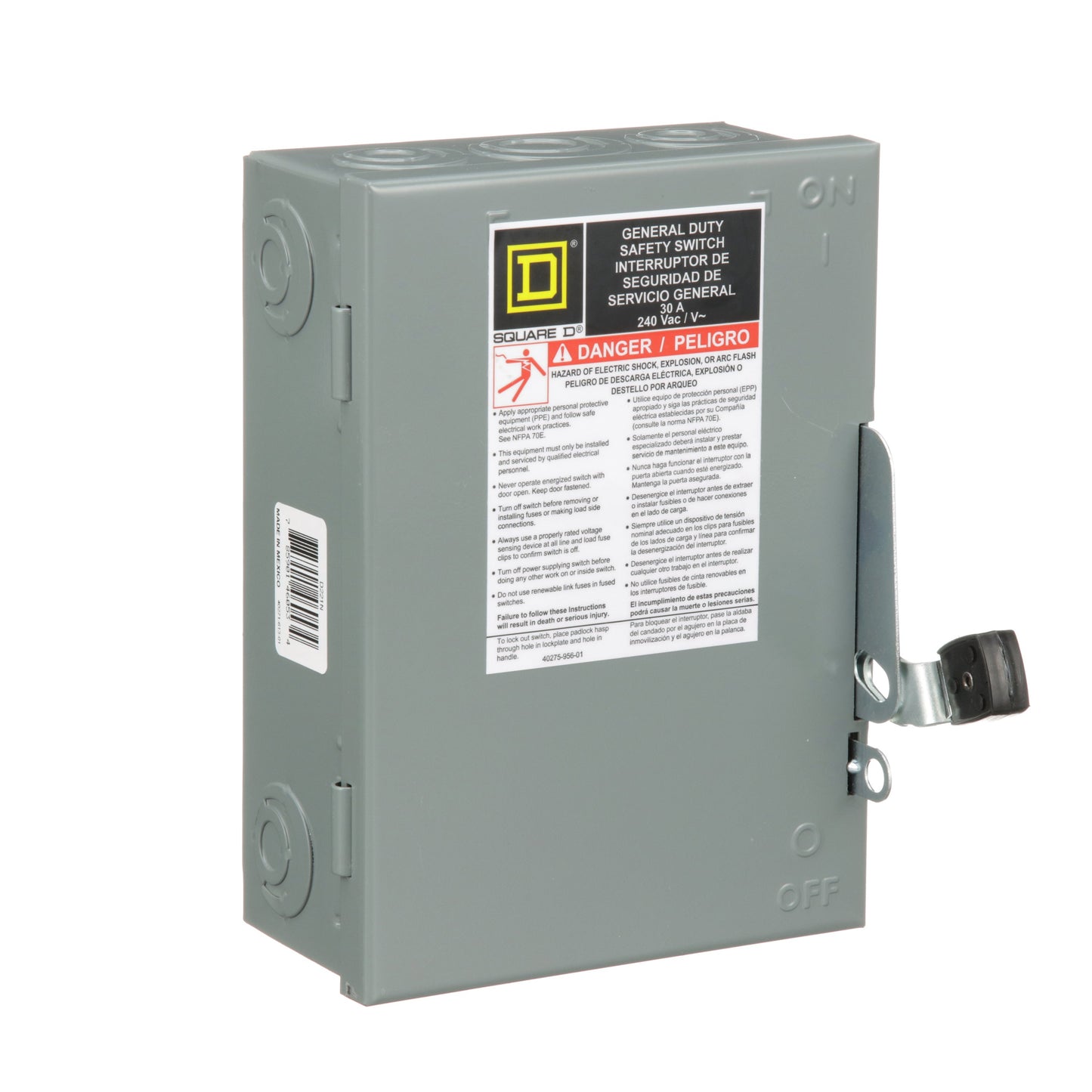 Square D D221N Disconnect Switch | 240V AC 30A 2P Fusible Series E