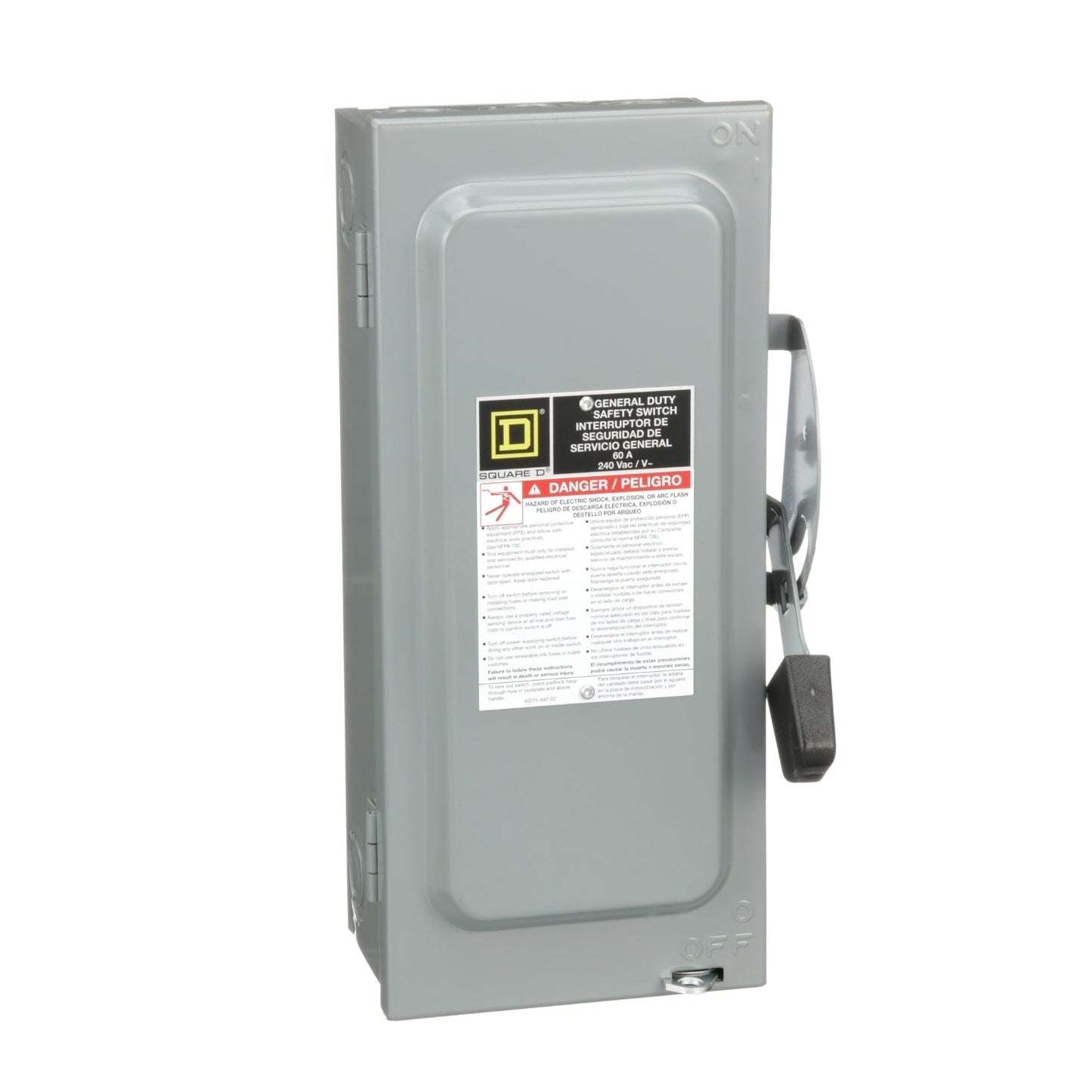 Square D D222N Disconnect Switch | 240V AC 60A 2P Fusible Series F
