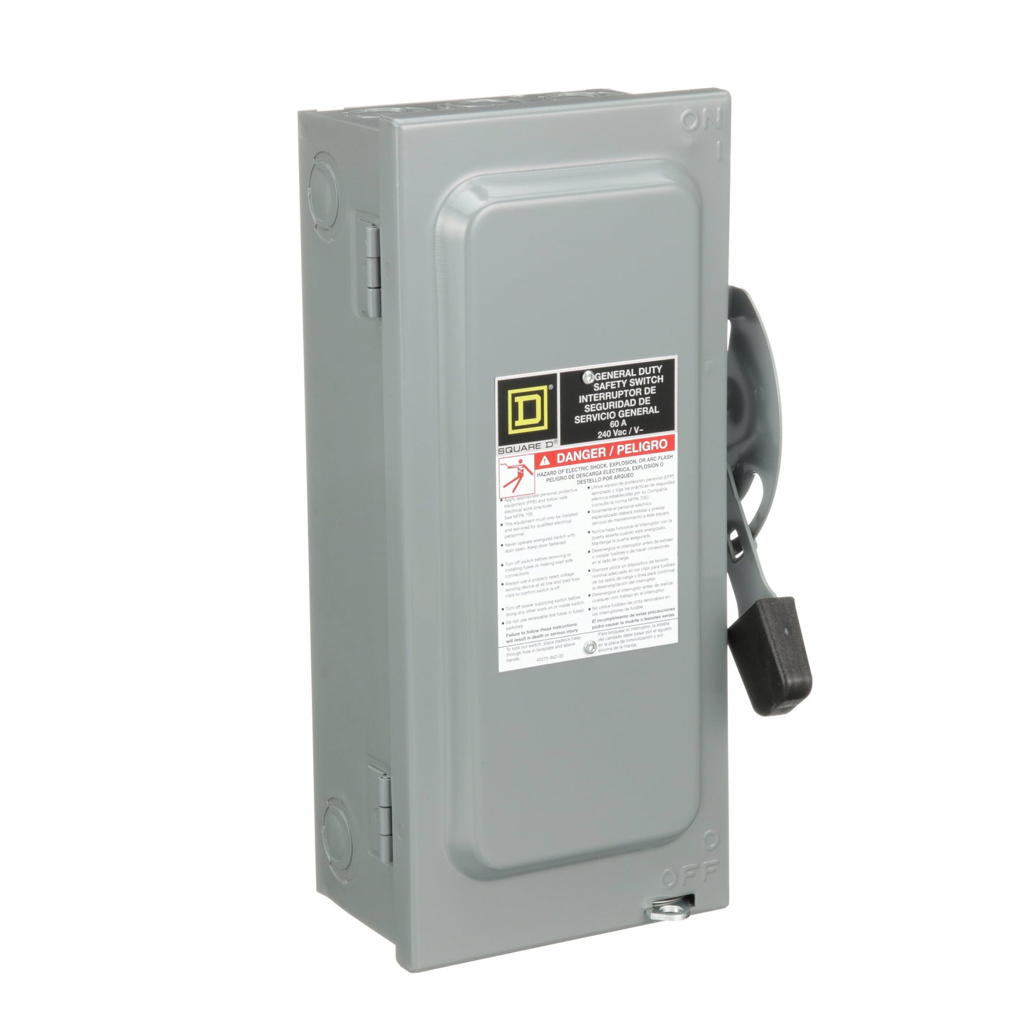 Square D D222N Disconnect Switch | 240V AC 60A 2P Fusible Series F