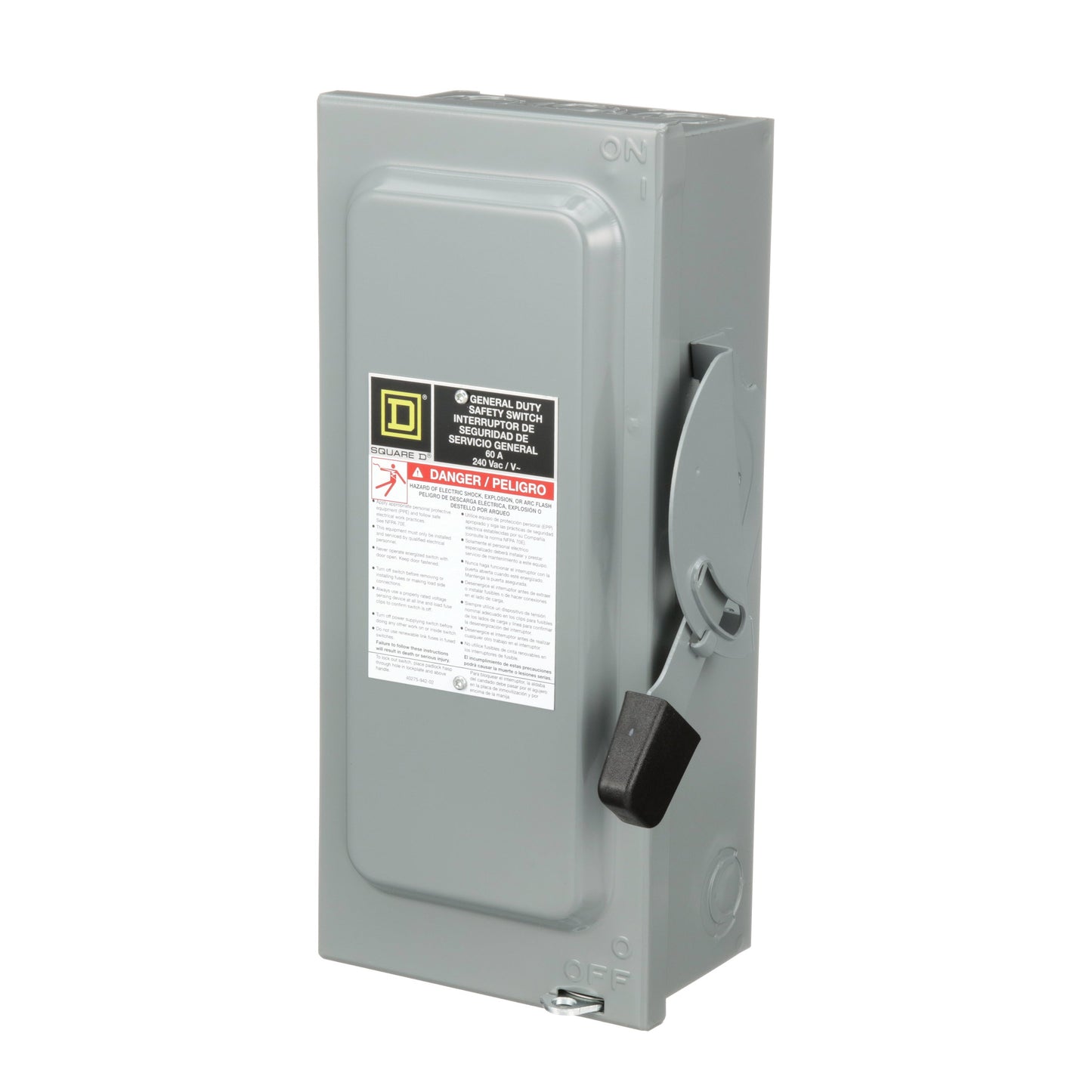 Square D D222N Disconnect Switch | 240V AC 60A 2P Fusible Series F