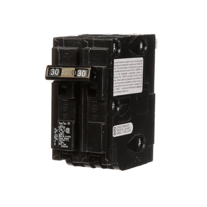 Siemens D230 Circuit Breaker | 240V 30A 2P 10kA Plug-In QD Series