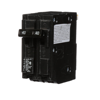 Siemens D240 Circuit Breaker | 240V 40A 2P 10kA Plug-In QD Series