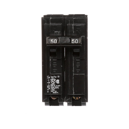 Siemens D250 Circuit Breaker | 240V 50A 2P 10kA Plug-In QD Series