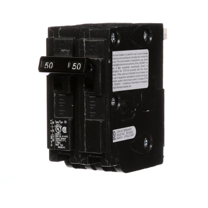 Siemens D250 Circuit Breaker | 240V 50A 2P 10kA Plug-In QD Series
