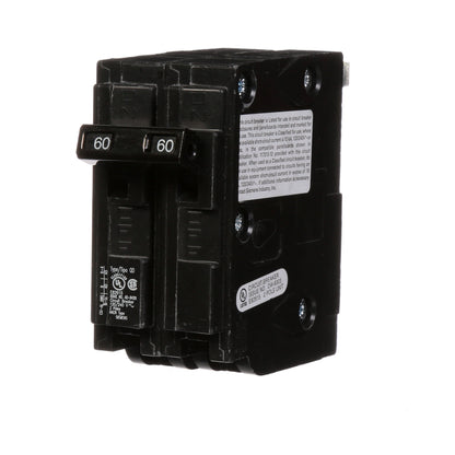 Siemens D260 Circuit Breaker | 240V 60A 2P 10kA Plug-In QD Series