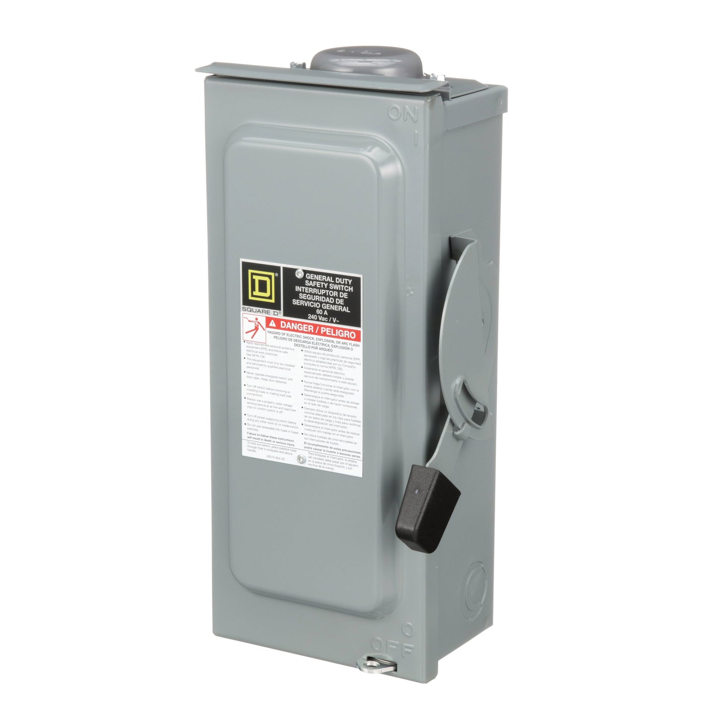 Square D D322NRB Disconnect Switch | 240V AC 60A 3P Fusible NEMA 3R Series F