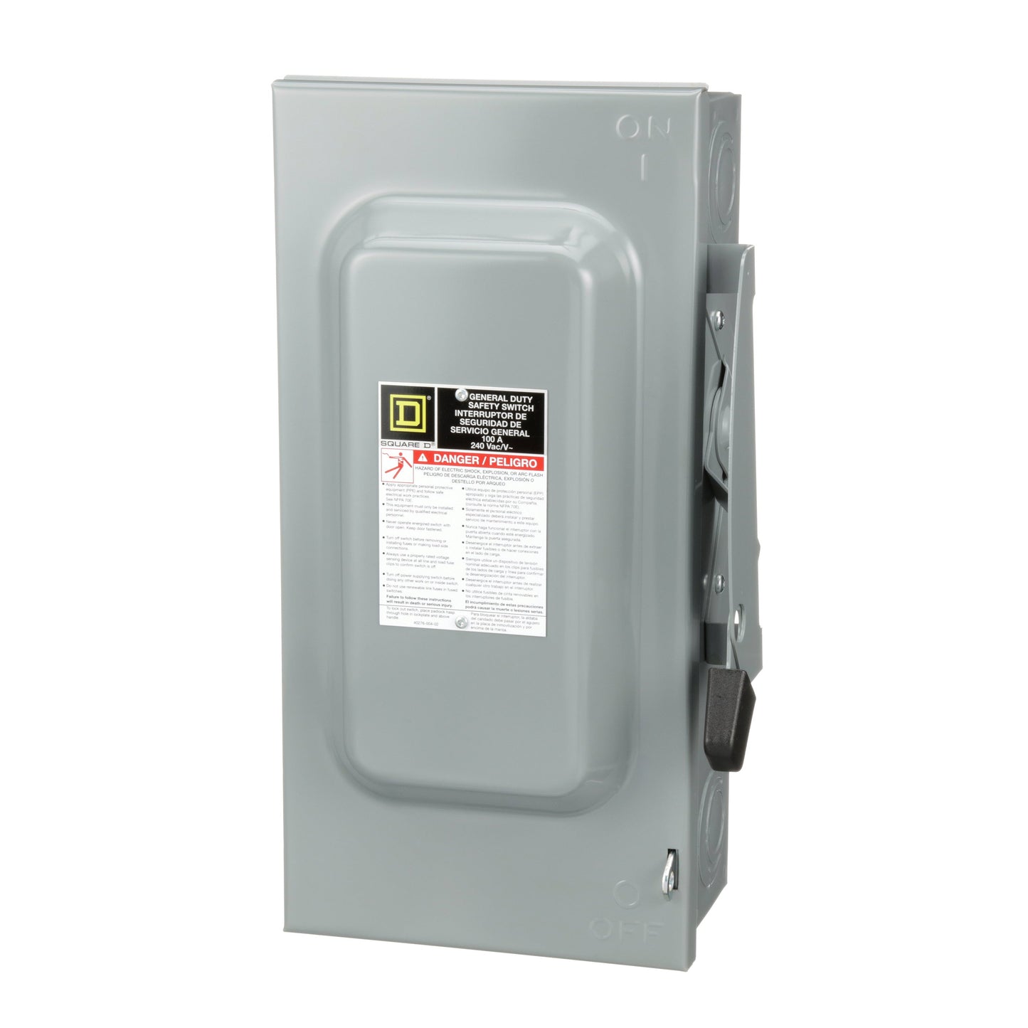 Square D D323N Disconnect Switch | 240V AC 100A 3P 3Pole Fusible Series F