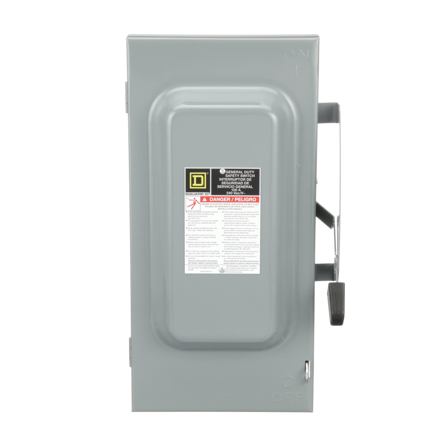 Square D D323N Disconnect Switch | 240V AC 100A 3P 3Pole Fusible Series F