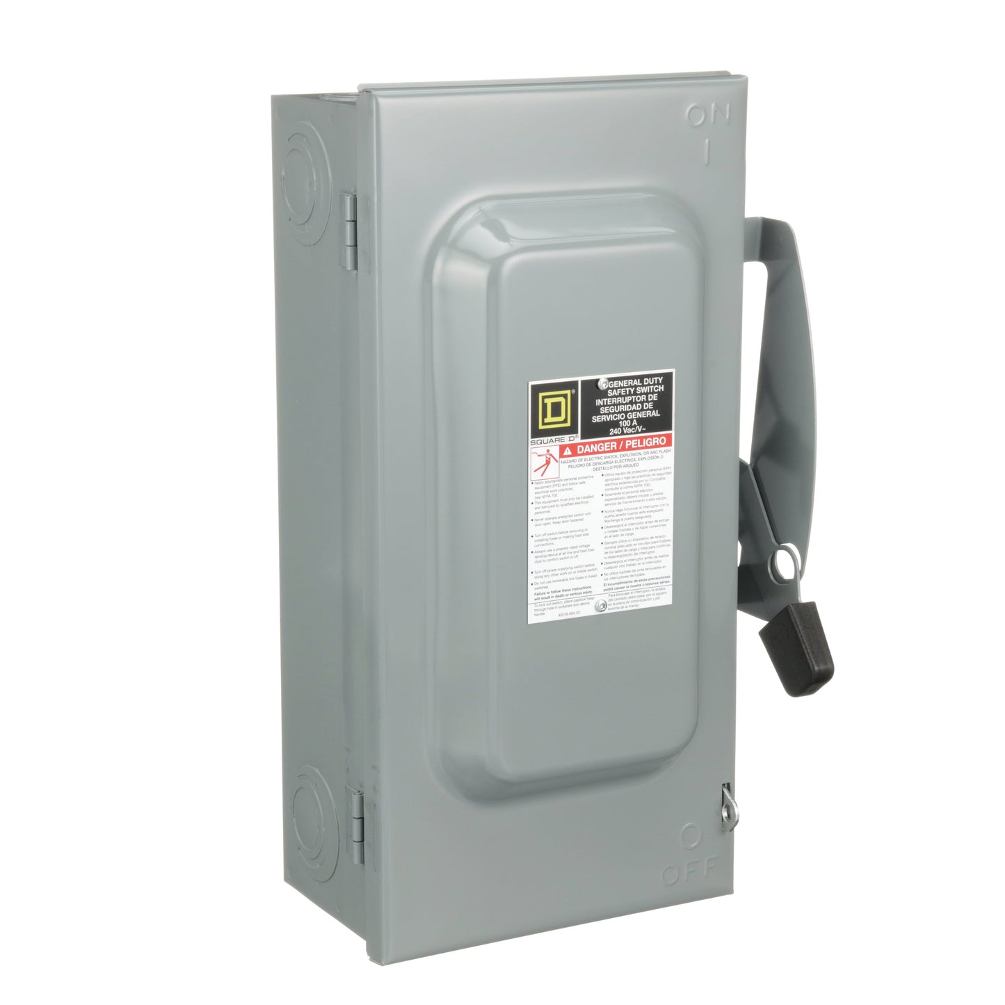 Square D D323N Disconnect Switch | 240V AC 100A 3P 3Pole Fusible Series F