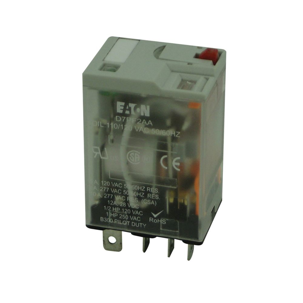 Eaton D7PF2AT1 Relay | 24Vdc Coil DPDT 15A D Series
