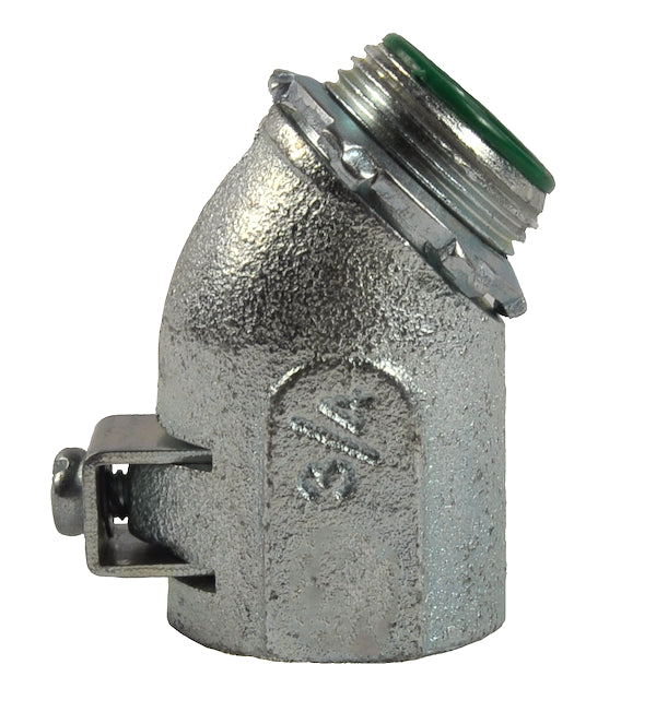 ACP DBI7545 Electrical Fittings Flex-AC-MC Insulated Connector Hazardous Location Fitting 3/4-inch 45-degree double bite Flex - AC - MC Straight Saddle Type Insulate