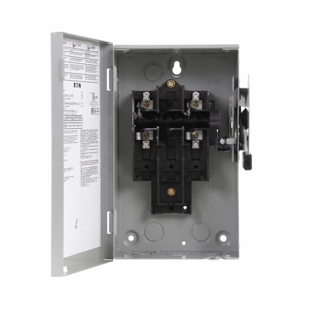 Cutler Hammer DG221UGB Disconnect Switch | 240V 30A Non-Fusible 1 Phase 2 Pole DG Series