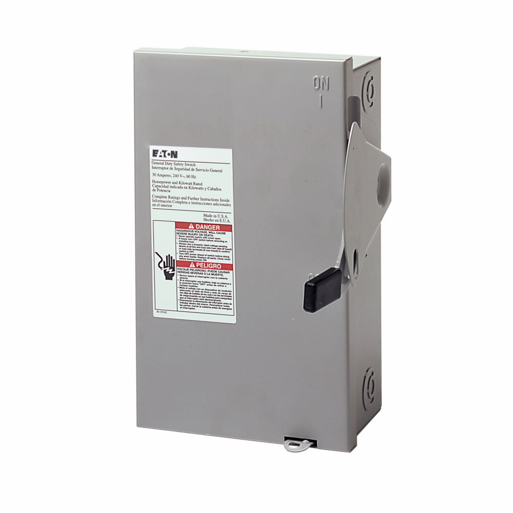 Cutler Hammer DG321NGB Disconnect Switch 240V AC 30A 3P Fusible DG Series