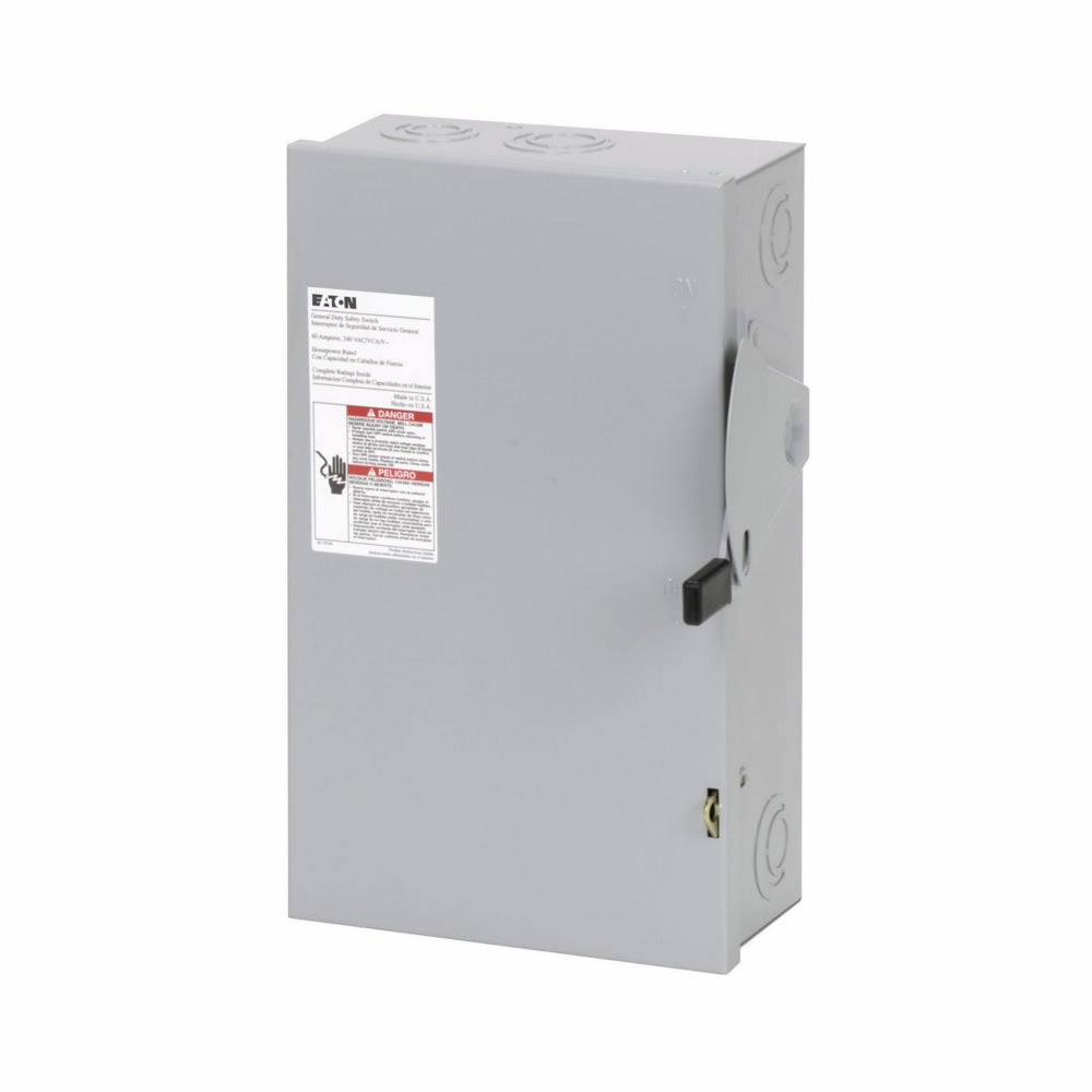 Cutler Hammer DG322NGB Disconnect Switch 240V AC 60A Fusible 3P DG Series