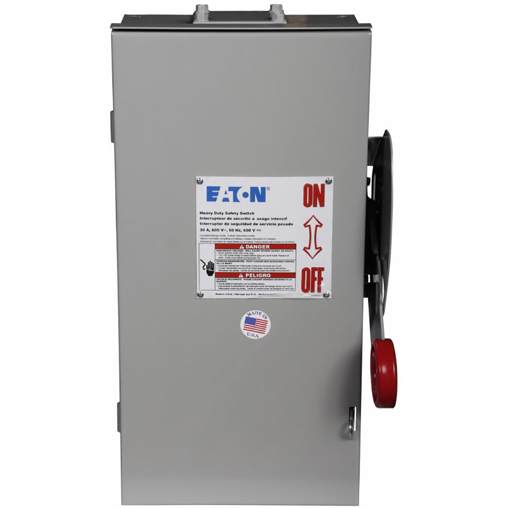 Eaton DH261FRK Disconnect Switch Fusible Disconnect Switch | 30A 600V 2P 15HP