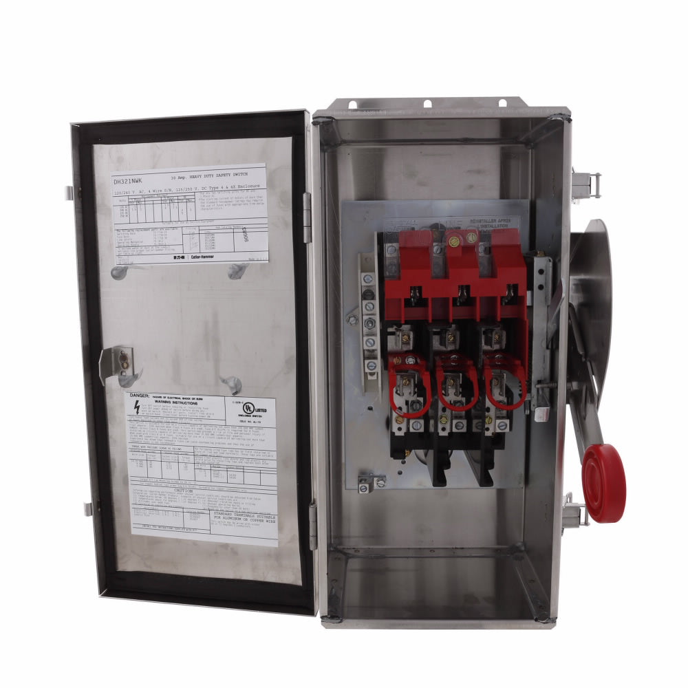 Cutler Hammer DH321NWK Disconnect Switch | 240V 30A 3P Fusible 200kA@240V DH Series