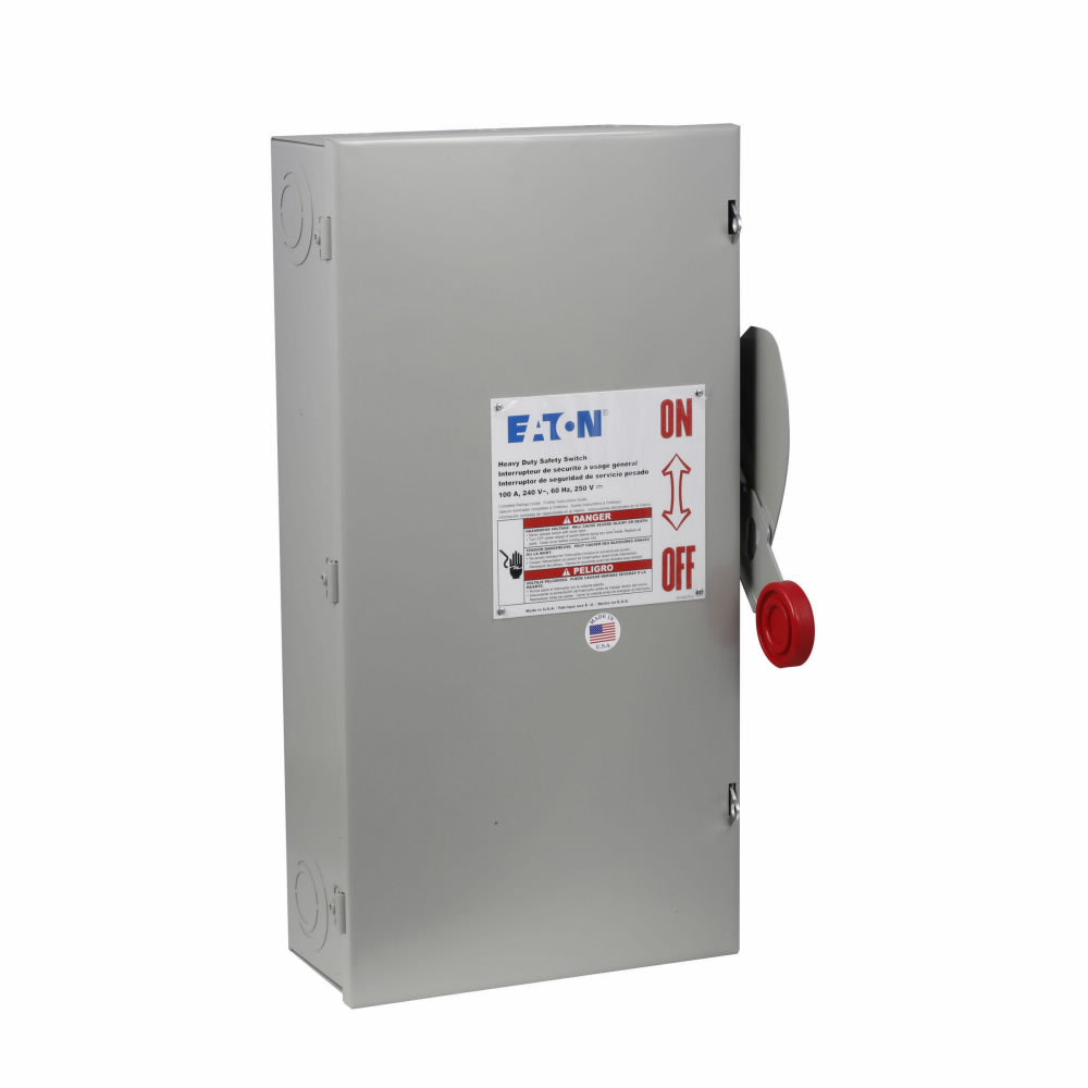 Cutler Hammer DH323NGK Disconnect Switch | 240V 100A 3P Fusible DH Series