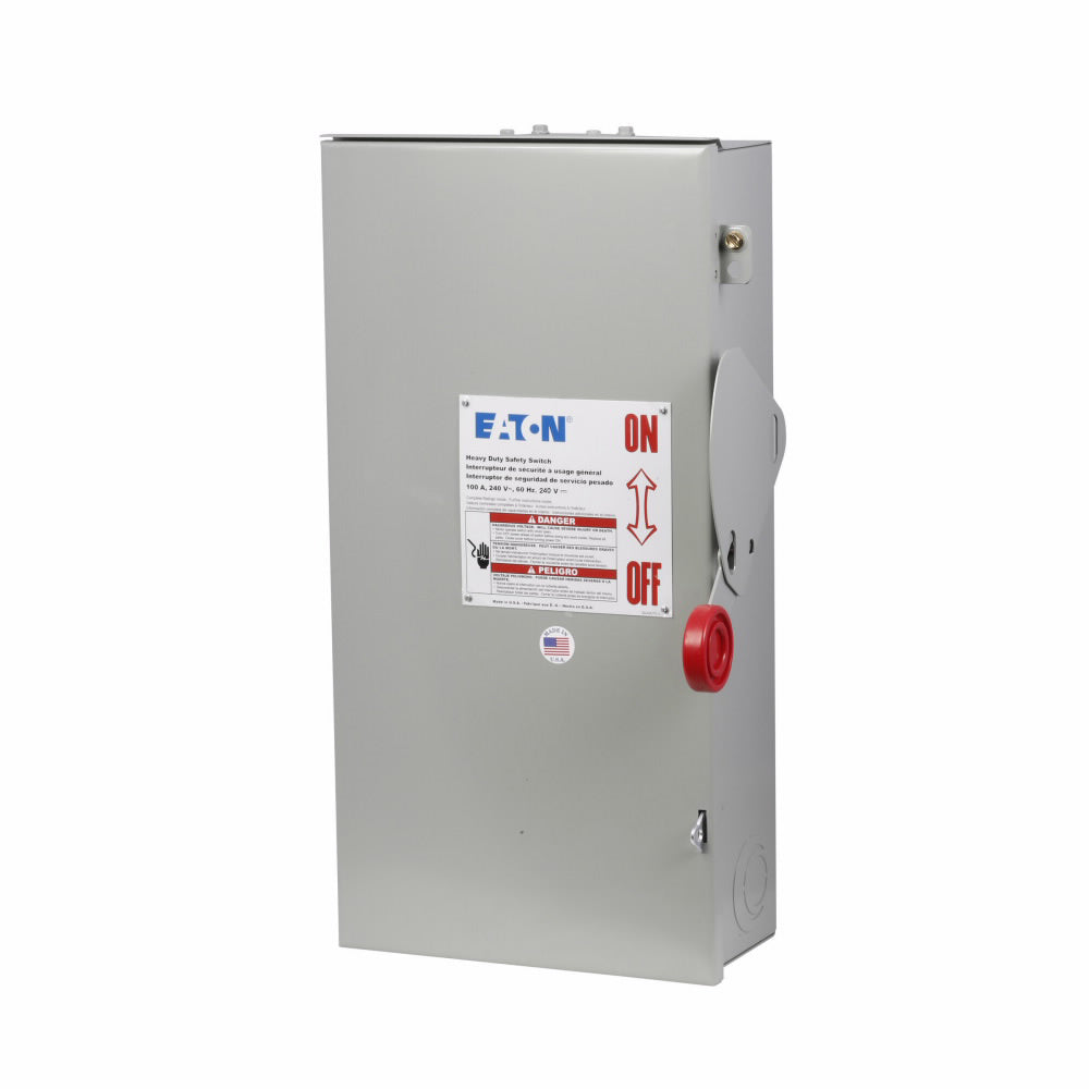 Cutler Hammer DH323NRK Disconnect Switch | 240V 100A 3P Fusible NEMA 3R DH Series